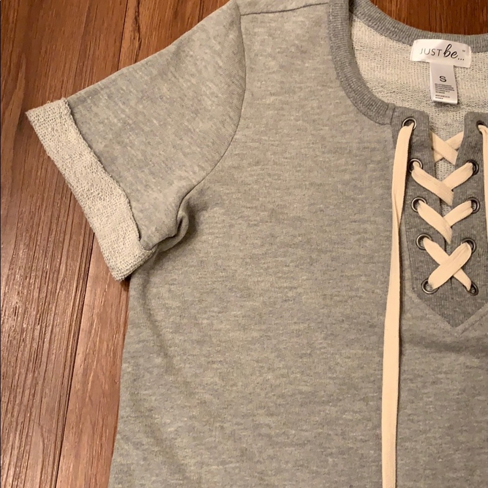 Grey lace up dress size small - Picture 2 of 2